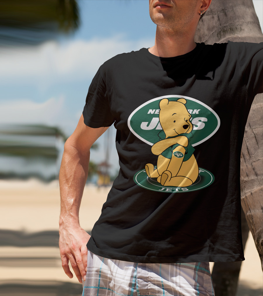 New York Jets Pooh Football T-Shirt