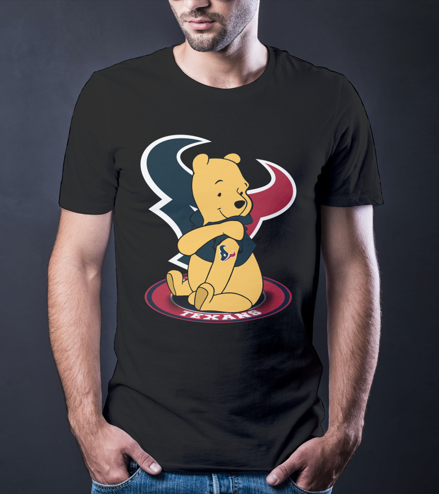 Pooh Texans Houston Logo Bears Football T-Shirt