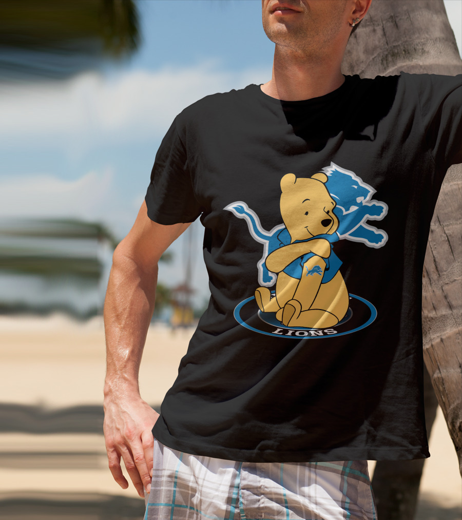 Lions Pooh Bear Detroit Crossover T-Shirt