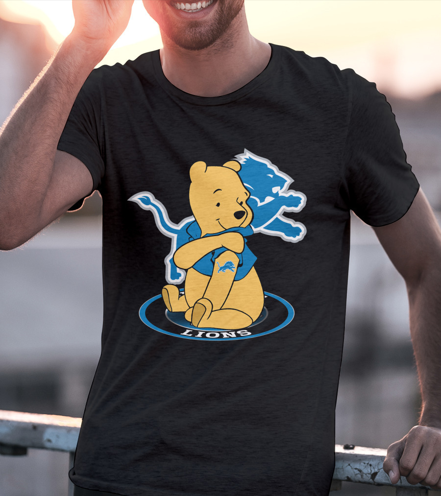 Lions Pooh Bear Detroit Crossover T-Shirt