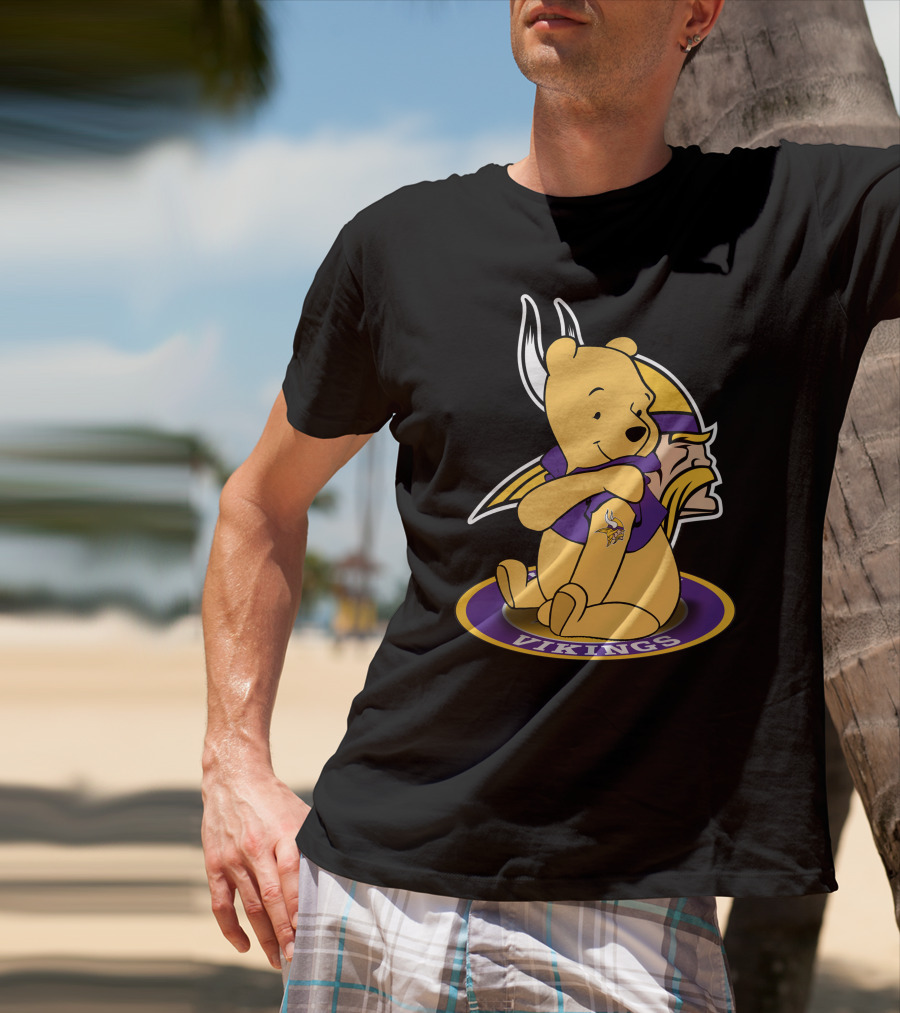 Pooh Vikings Crossover Sitting With Helmet And Horns T-Shirt