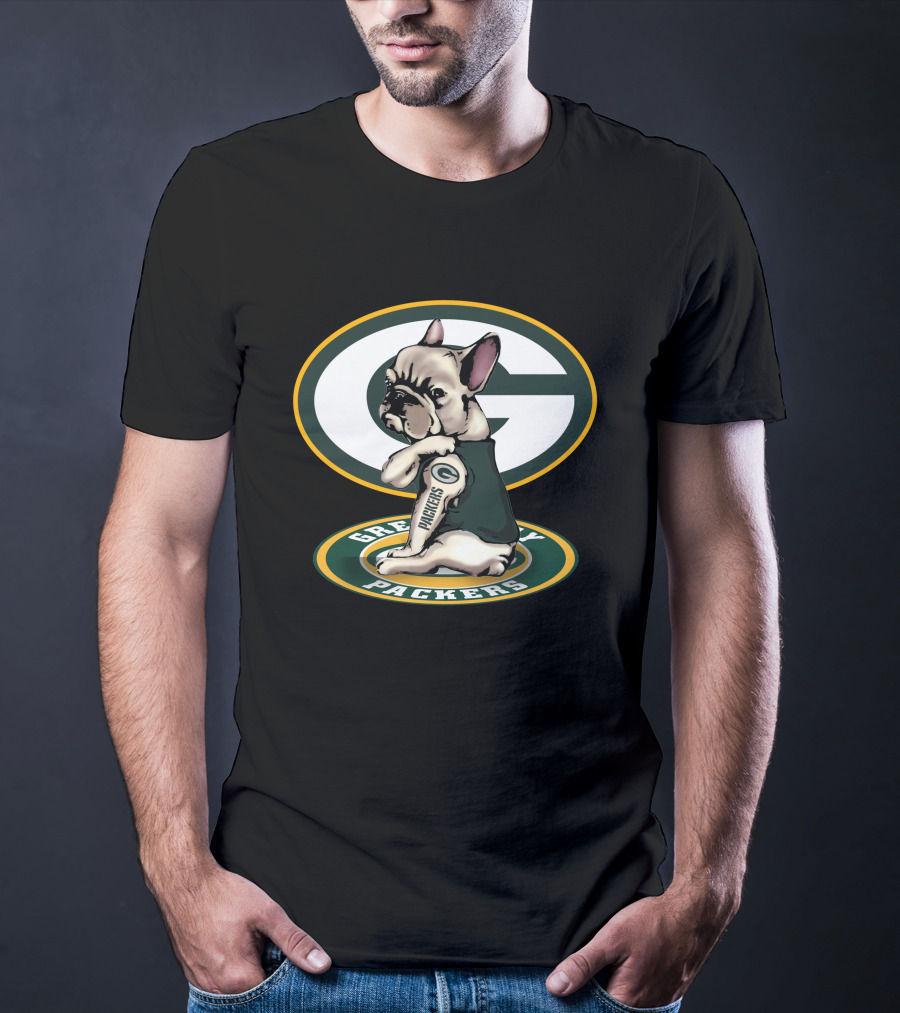 Green Bay Packers French Bulldog Fan T-Shirt