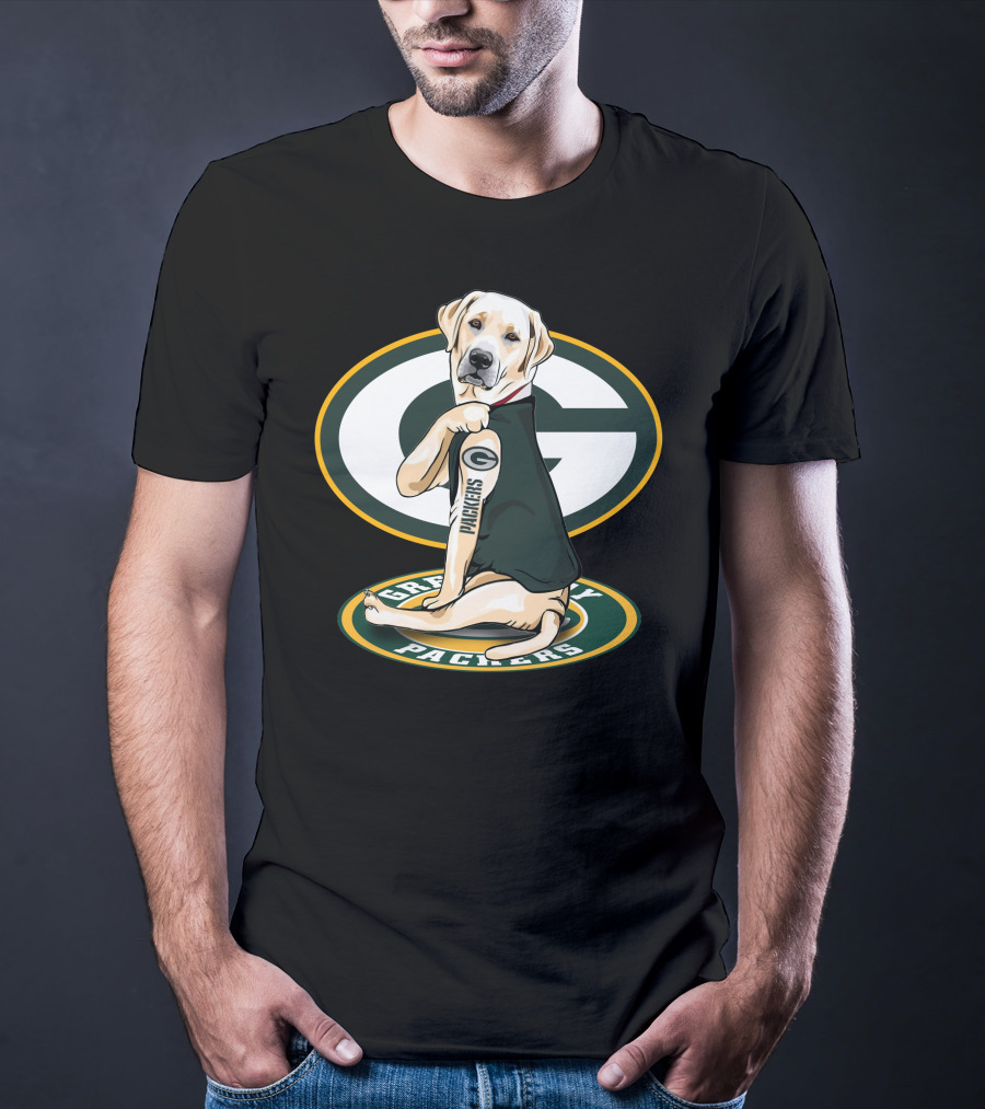 Labrador Green Bay Packers Football Fan Dog T-Shirt