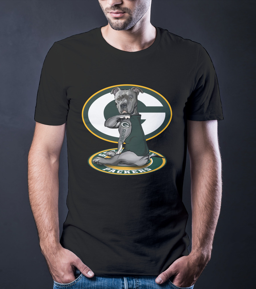 Green Bay Packers Pitbull Fan T-Shirt