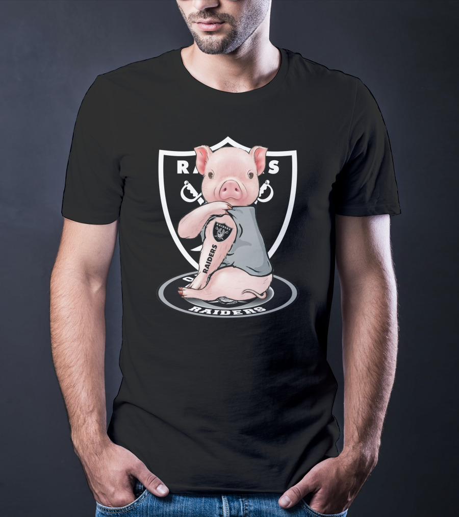 Pig Raiders Tattoo Shield T-Shirt