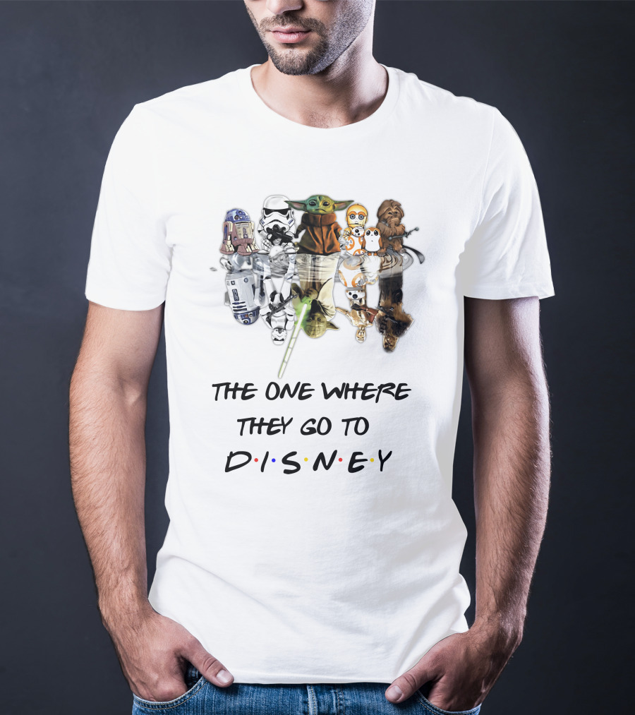 The One Where They Go To Disney Star Wars Characters Reflection T-Shirt