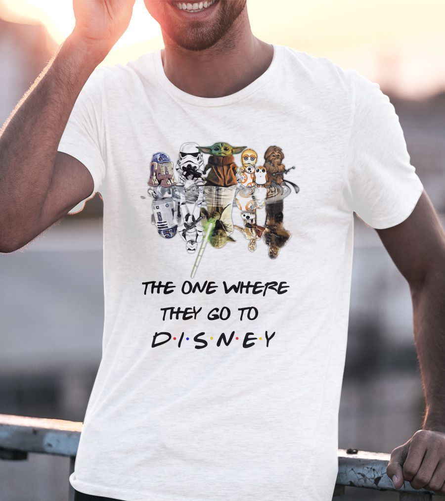 The One Where They Go To Disney Star Wars Characters Reflection T-Shirt