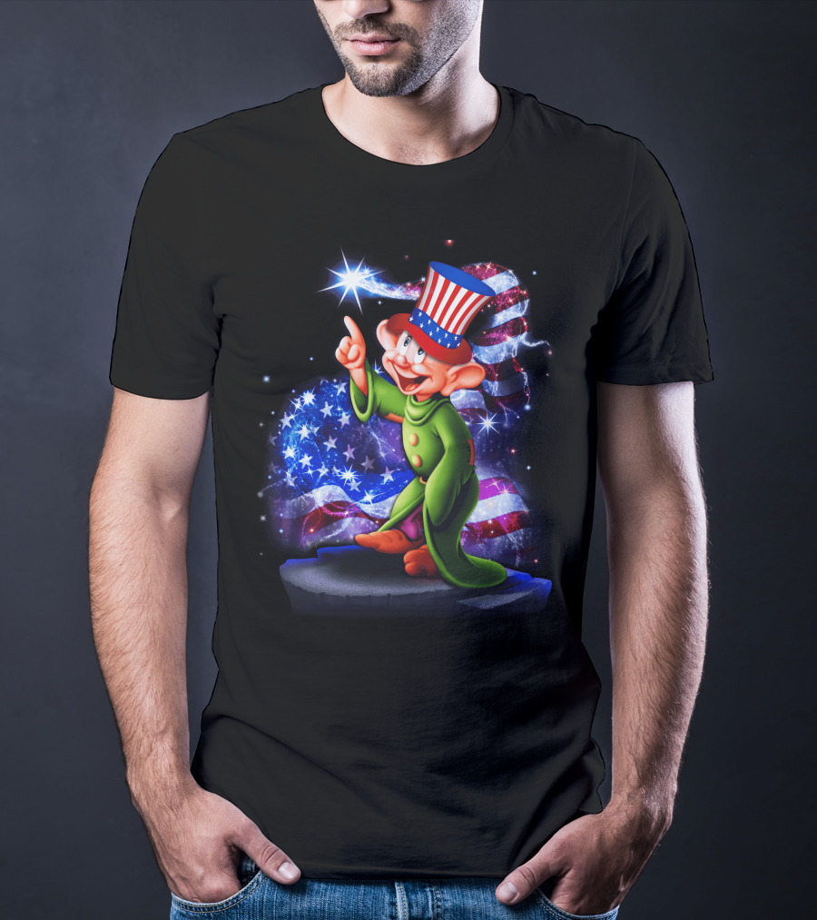Patriotic Dopey Bling Star-Spangled July T-Shirt