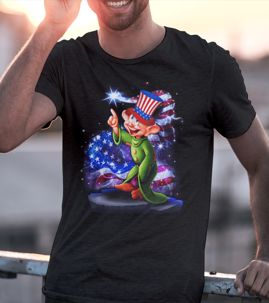 Patriotic Dopey Bling Star-Spangled July T-Shirt