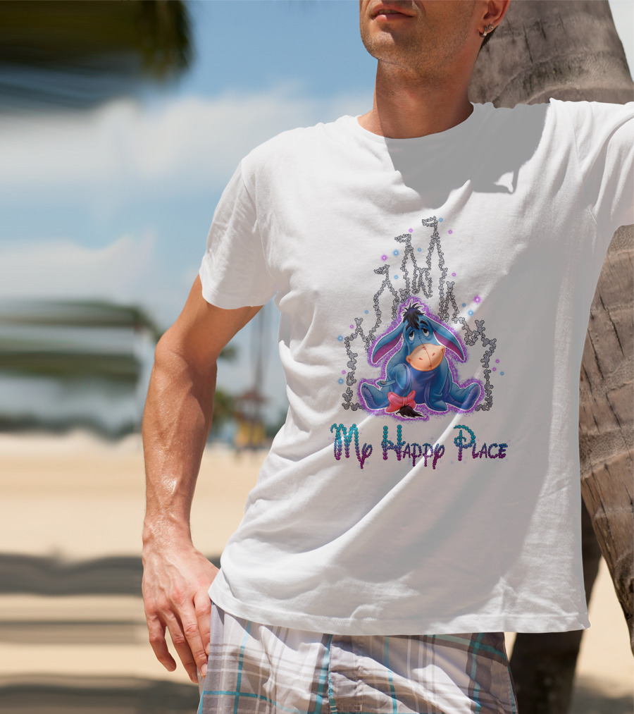 Eeyore My Happy Place Disney Castle T-Shirt