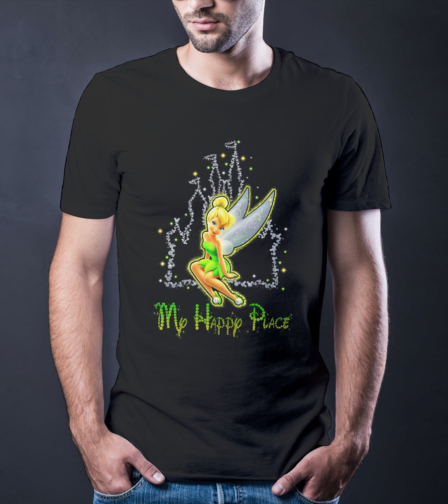 Tinkerbell My Happy Place Disney Castle Magic T-Shirt