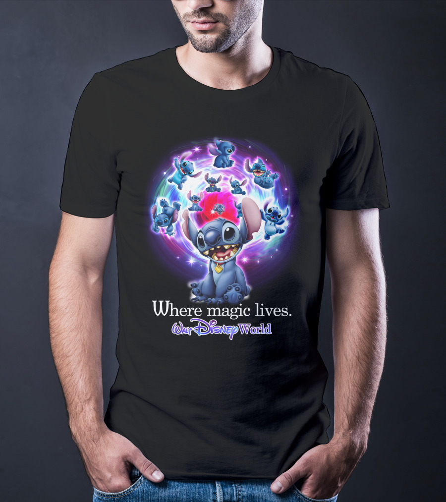 Where Magic Lives Walt Disney World Stitch T-Shirt