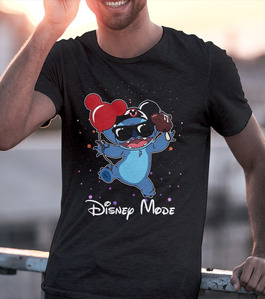 Disney Mode Stitch Ice Cream Balloon Fun T-Shirt