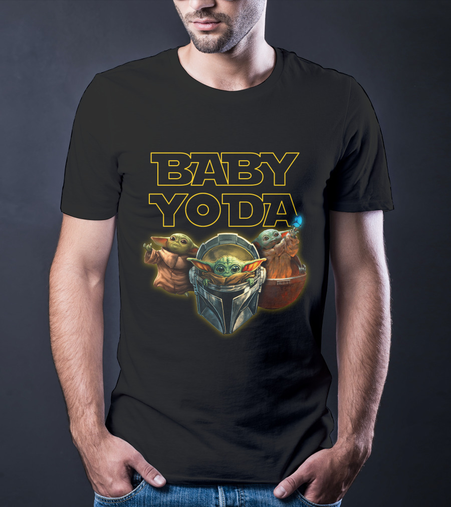 BABY YODA Star Wars The Mandalorian Grogu Trio T-Shirt