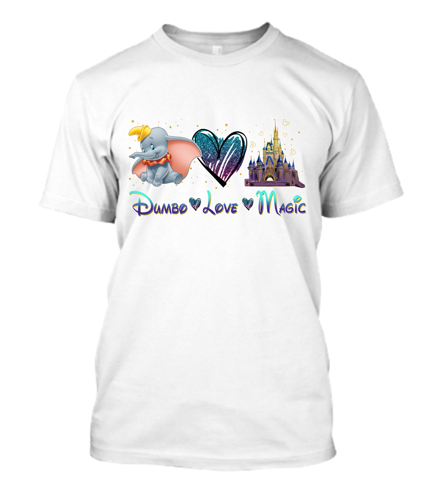 Dumbo Love Magic Heart Castle T-Shirt