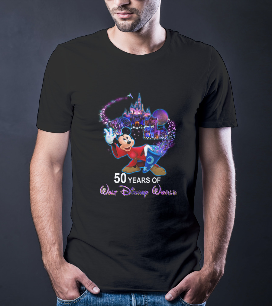 50 Years Of Walt Disney World Mickey Fantasia T-Shirt