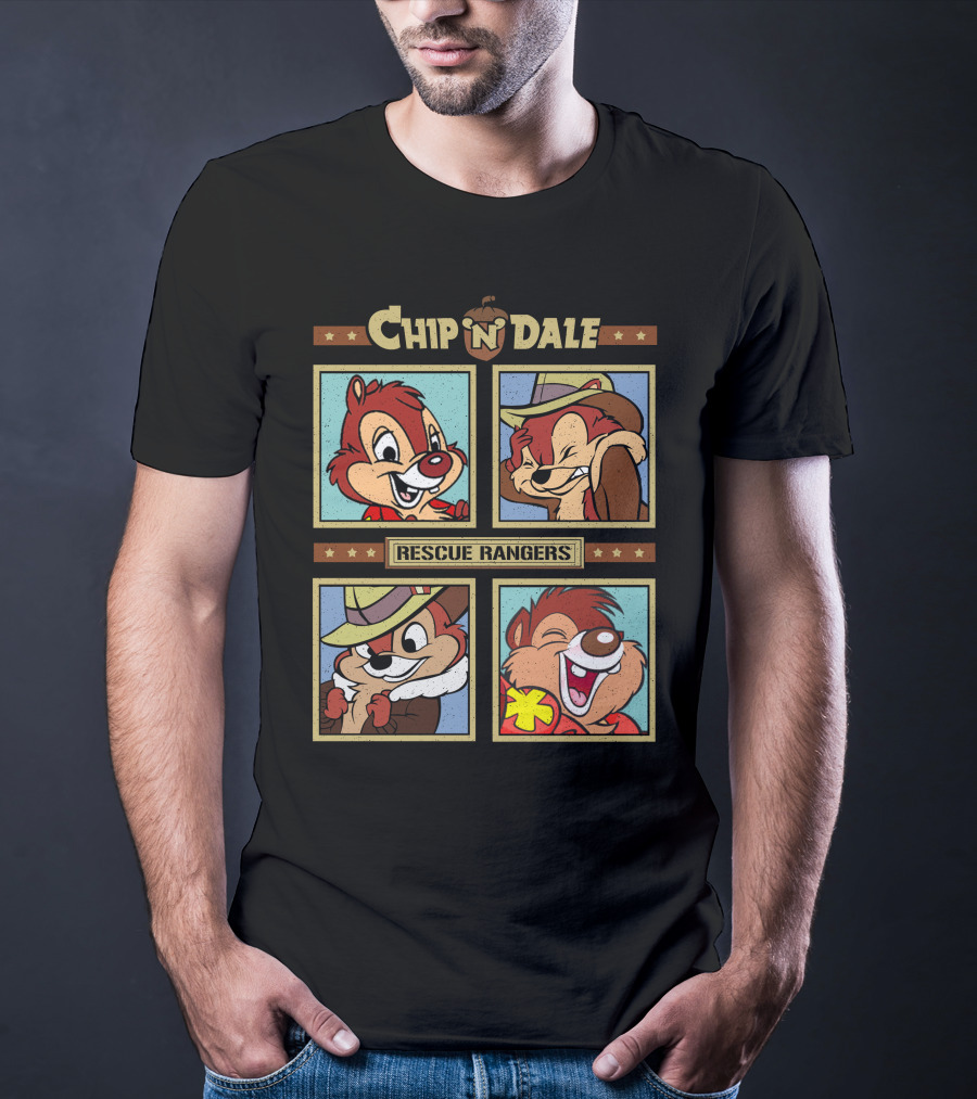 Chip N Dale Rescue Rangers Cartoon Fun T-Shirt