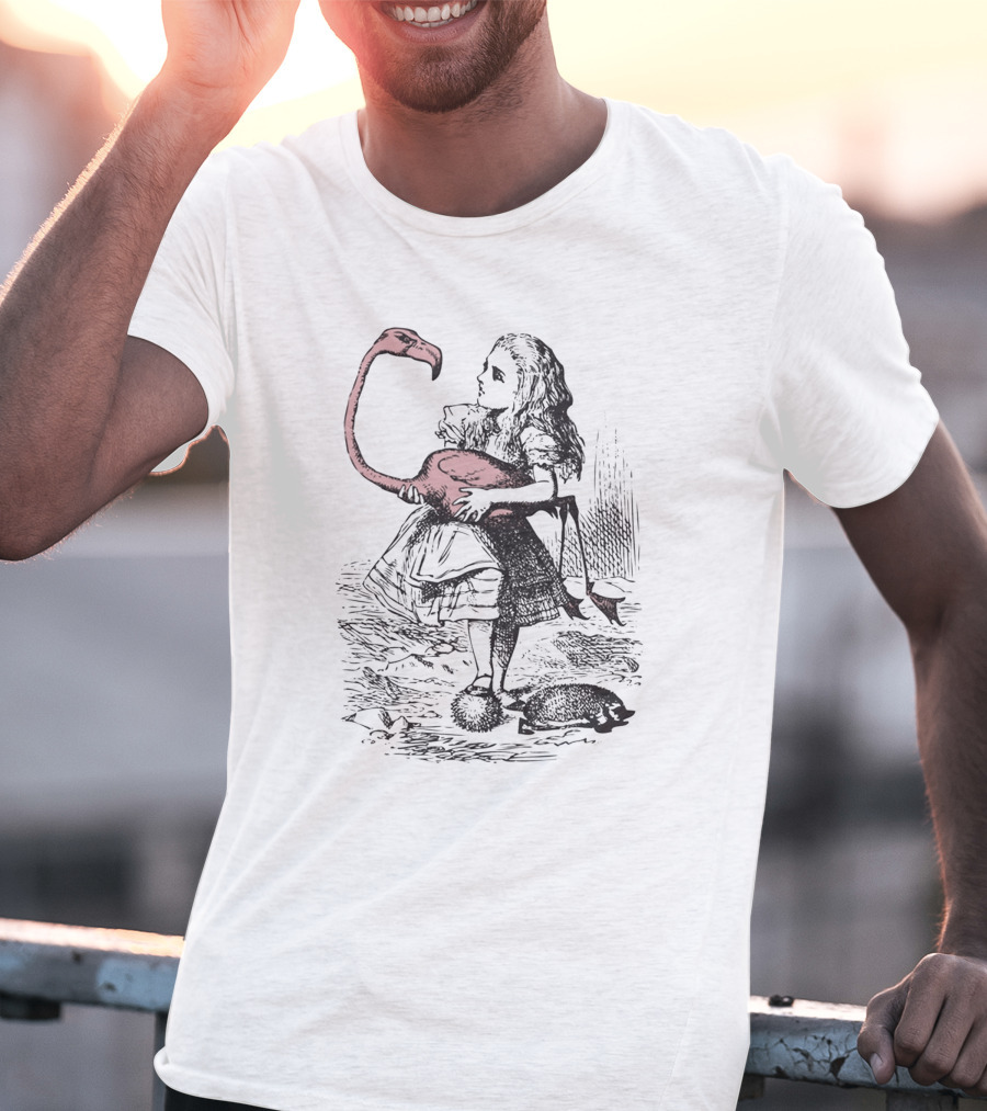 Alice Flamingo Croquet Wonderland T-Shirt