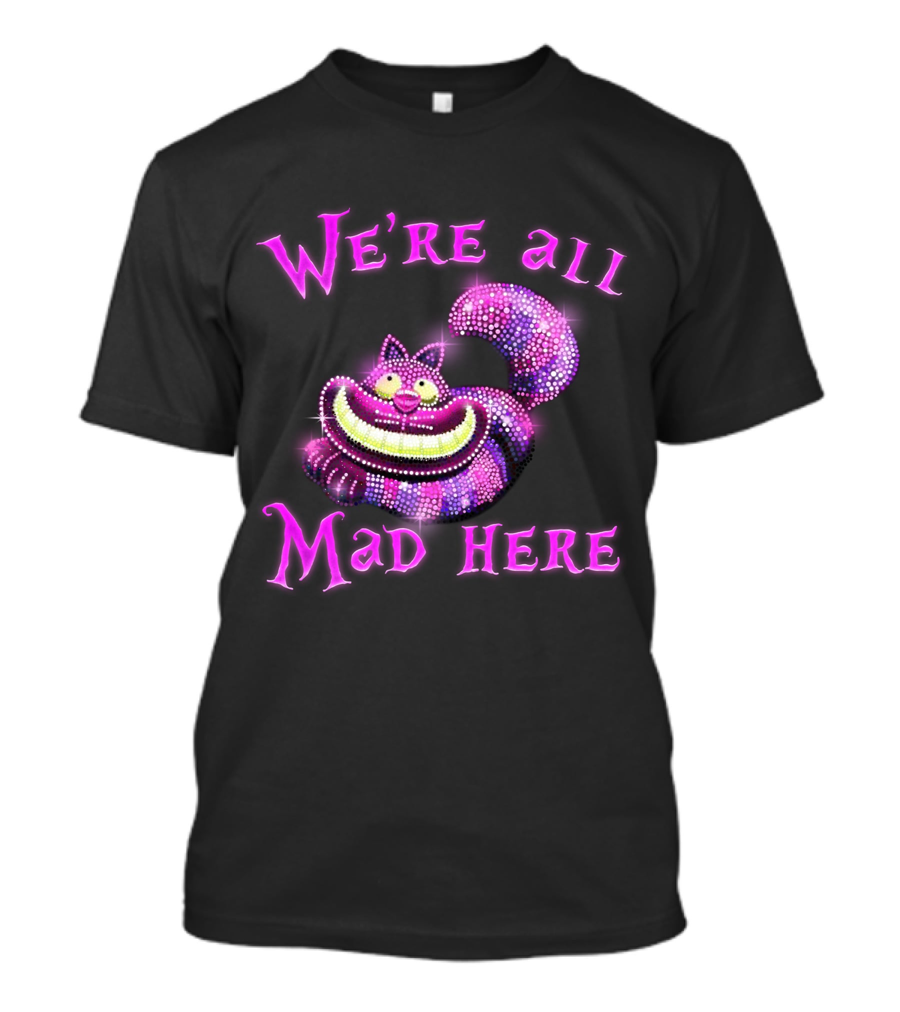 We're All Mad Here Cheshire Cat Crystal T-Shirt