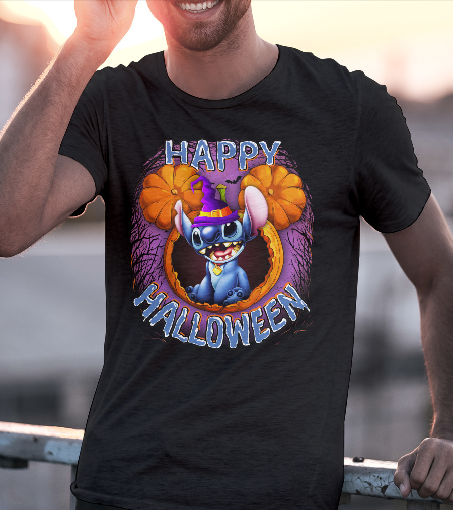 Stitch Happy Halloween Pumpkin Magic T-Shirt