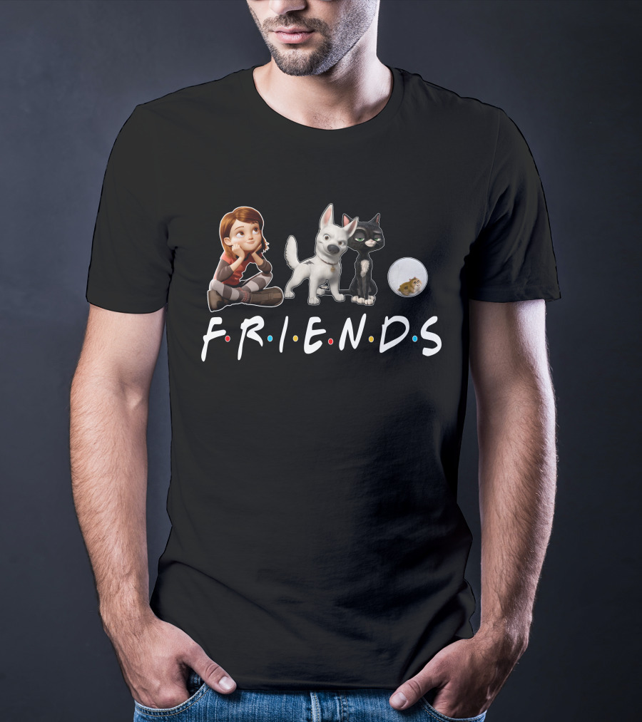 Disney Bolt Friends Characters On Friends TV Show T-Shirt