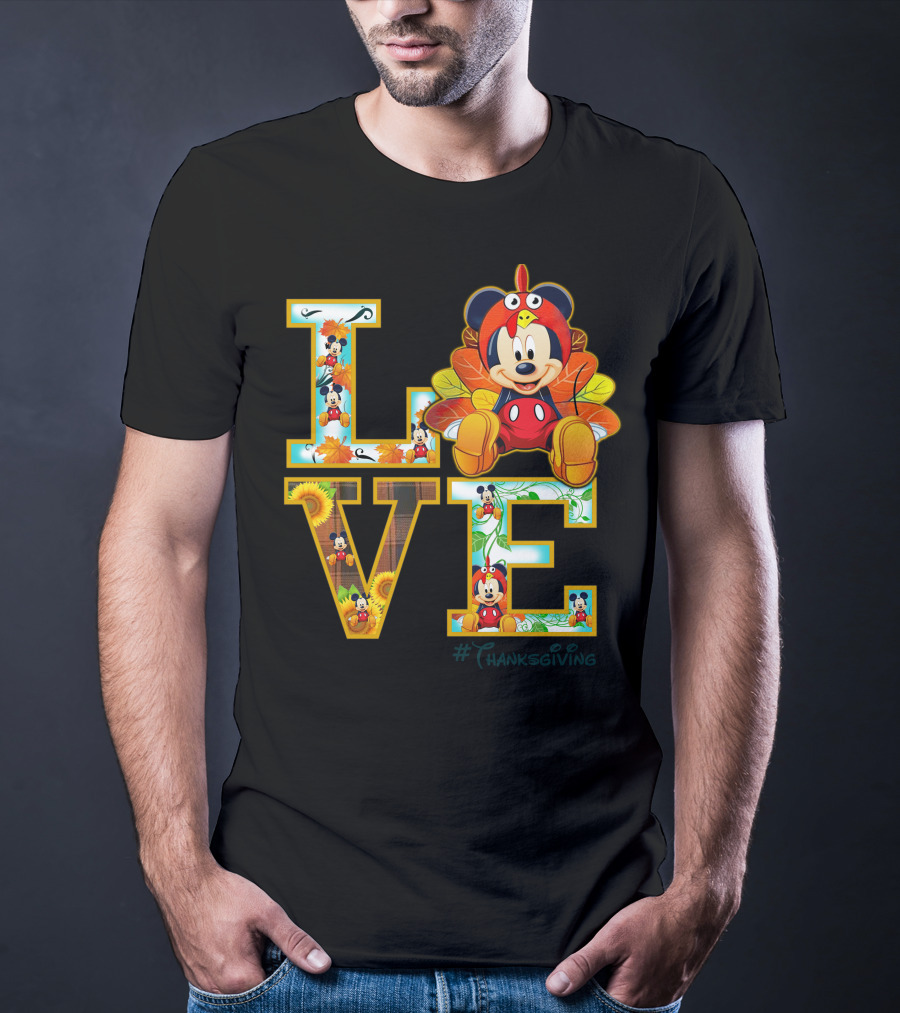 LOVE Mickey Thanksgiving Turkey Costume #Thanksgiving T-Shirt
