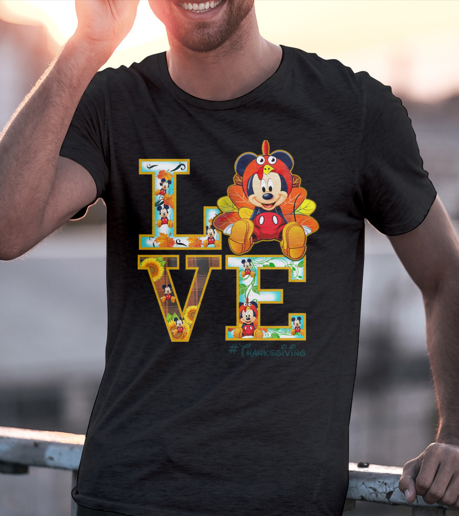 LOVE Mickey Thanksgiving Turkey Costume #Thanksgiving T-Shirt