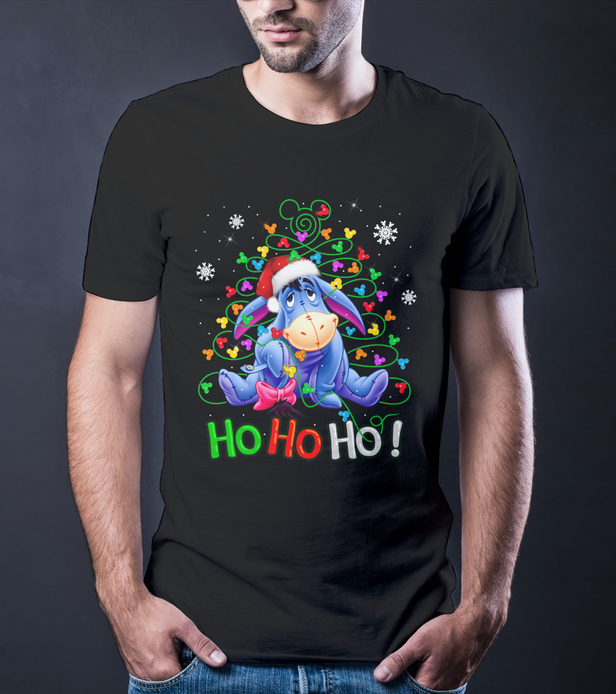 Eeyore Christmas Ho Ho Ho Disney-Inspired Holiday T-Shirt