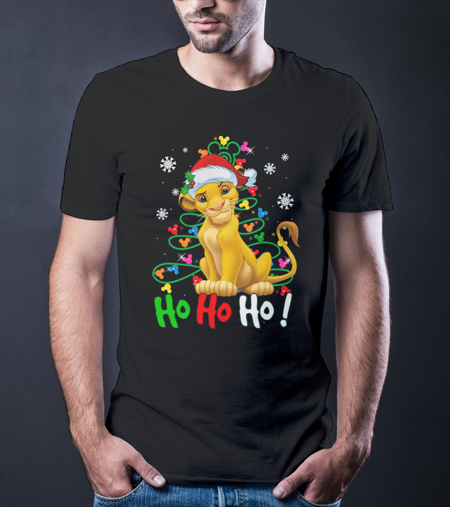 SB Tree HHH Christmas Ho Ho Ho Lion Santa Hat T-Shirt