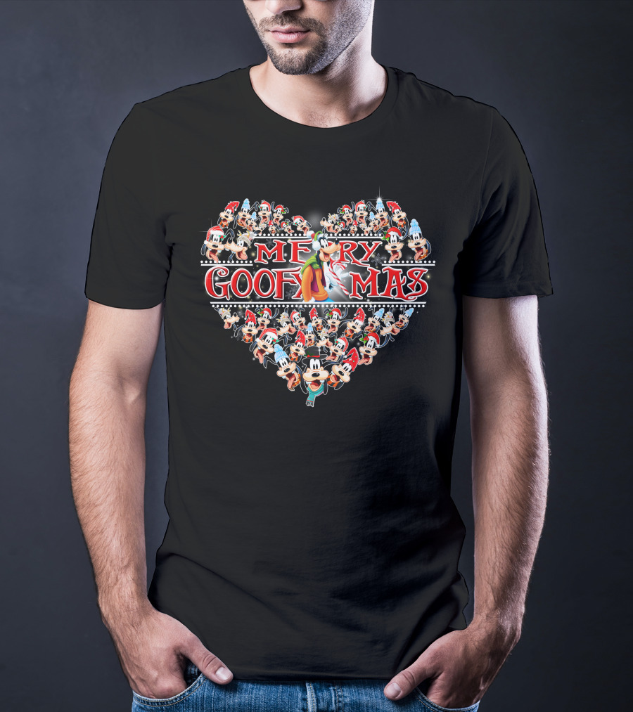 Merry Goofmas Heart Collage Christmas T-Shirt