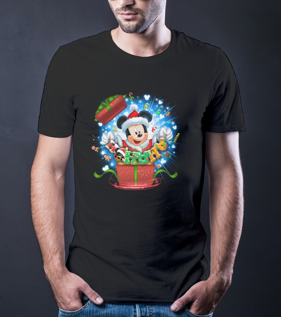 Mickey Christmas Magic Present Explosion T-Shirt