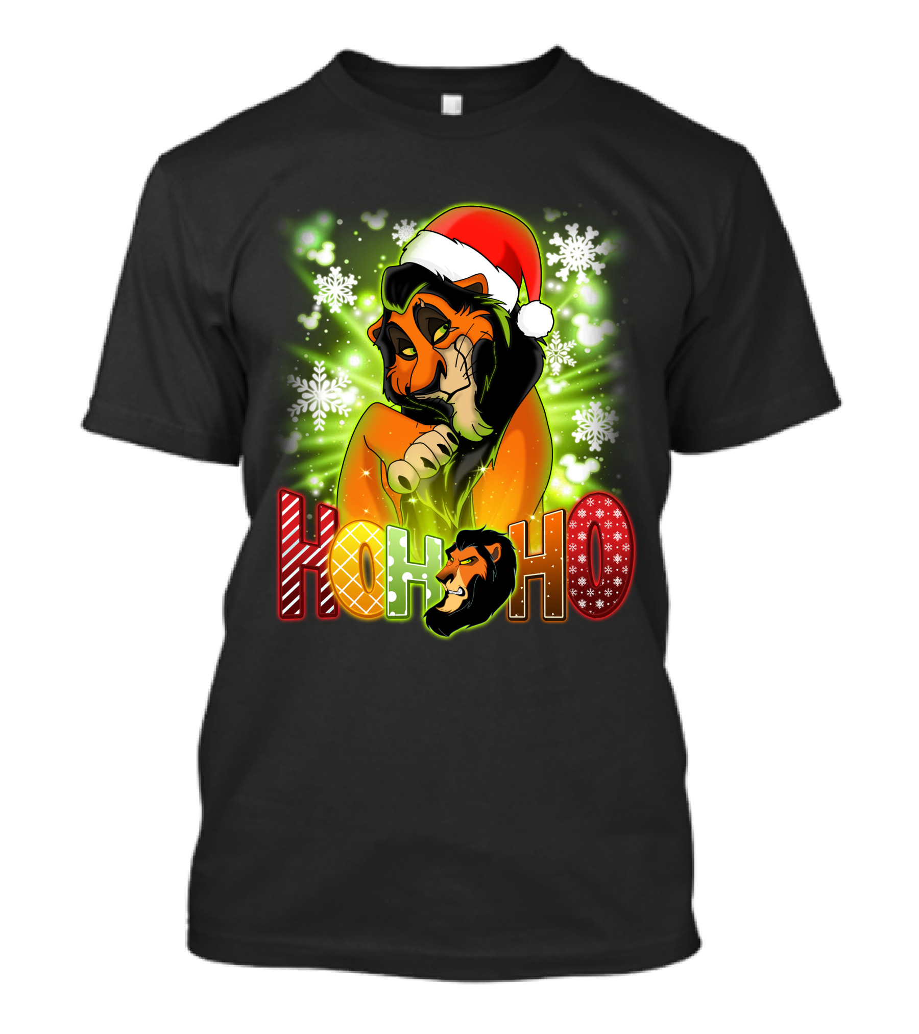 Scar Hohoho Snowflakes Santa Hat Christmas T-Shirt