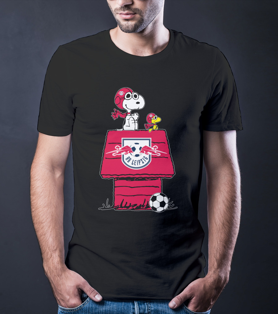 RB Leipzig Snoopy Soccer House With Woodstock T-Shirt