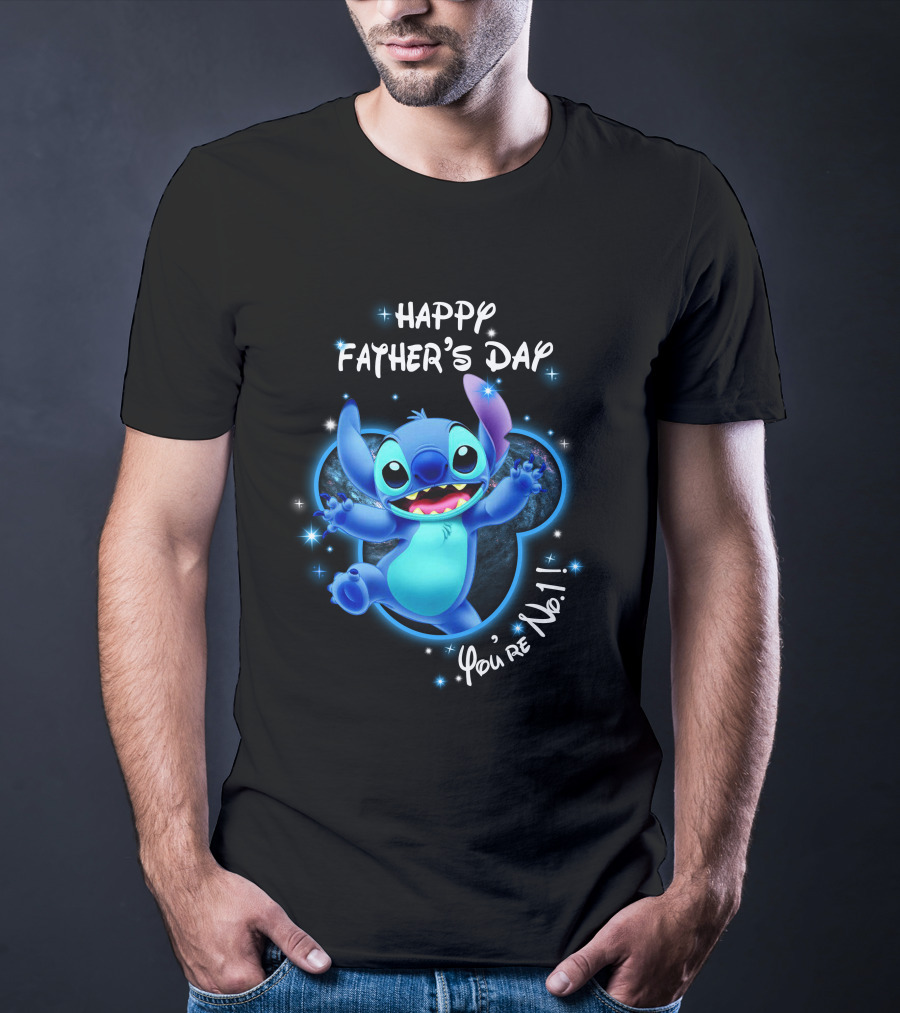 Happy Father's Day You're No. 1 Stitch T-Shirt