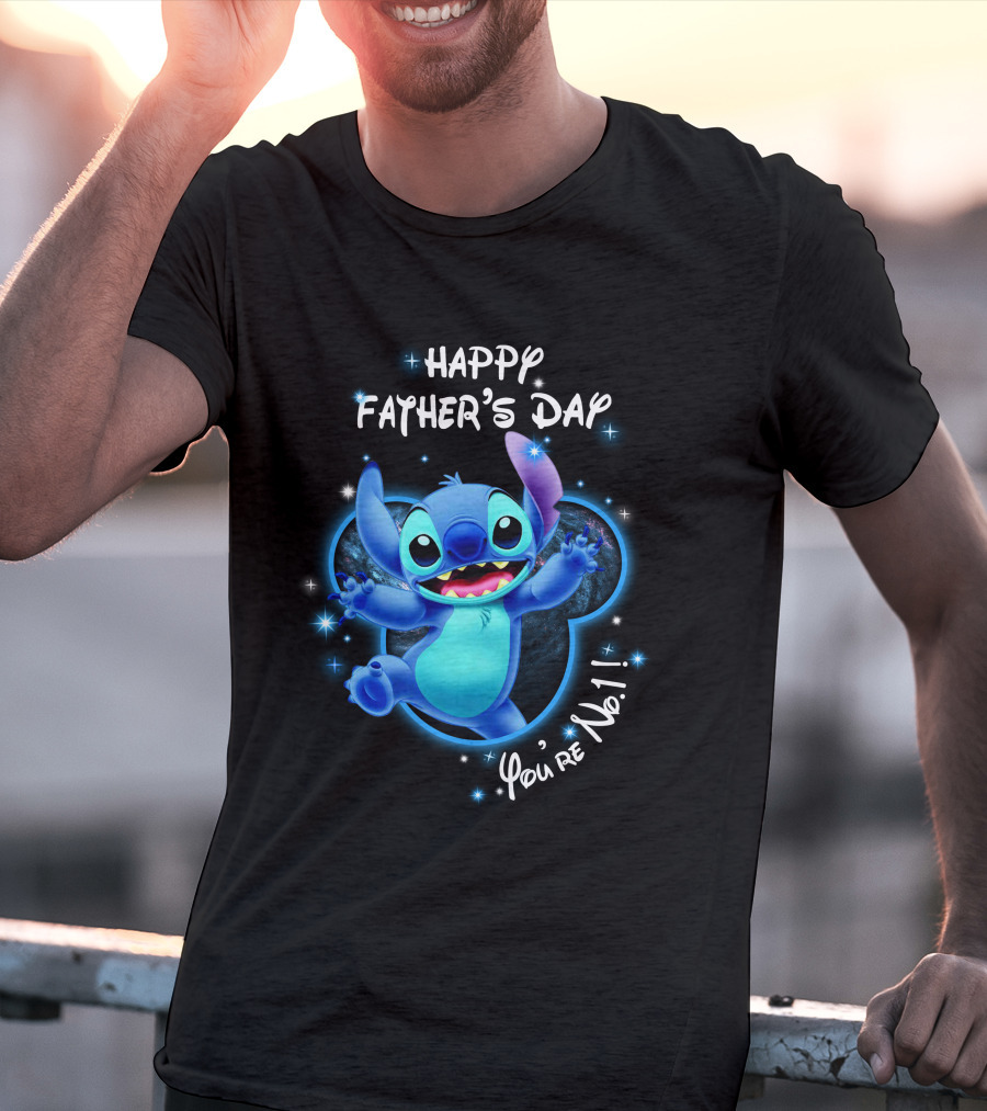 Happy Father's Day You're No. 1 Stitch T-Shirt