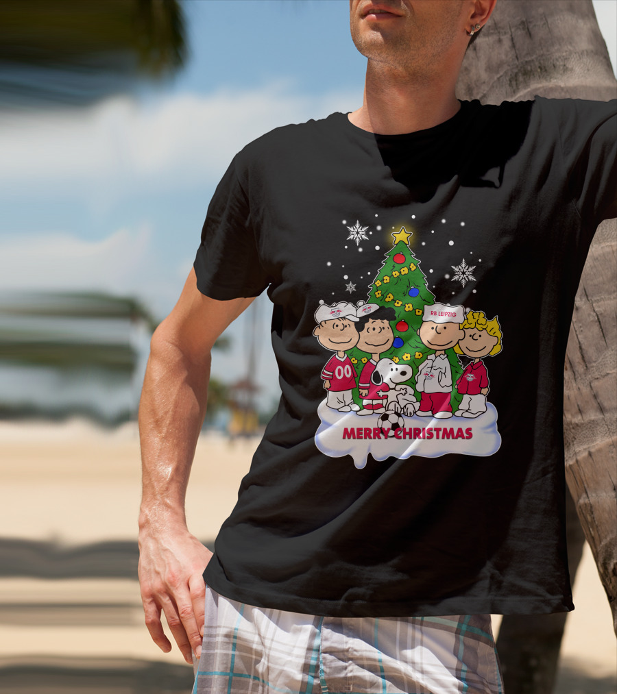 RB Leipzig Merry Christmas Snoopy And Friends Scene T-Shirt