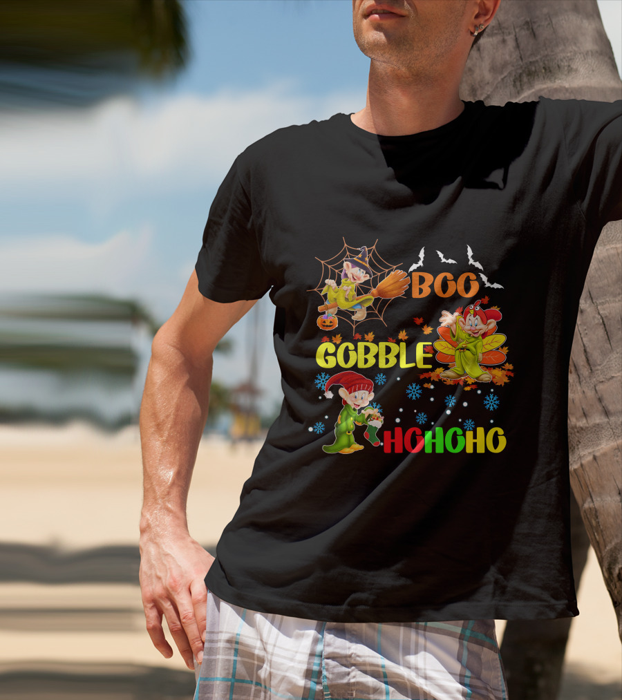 Dopey Boo Gobble HoHoHo HalloThanksMas T-Shirt