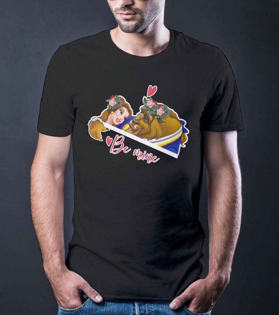 Be Mine Beauty And The Beast Floral Valentine's Day T-Shirt
