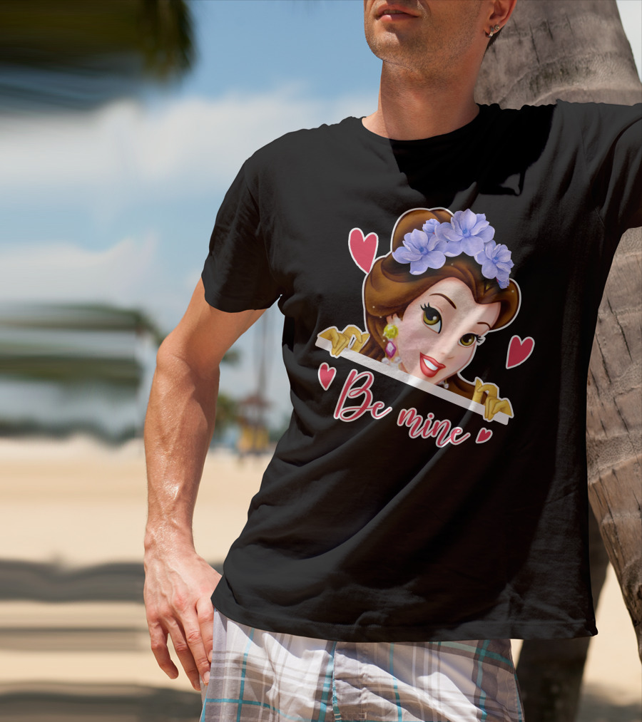 Belle Be Mine Hearts And Flowers T-Shirt
