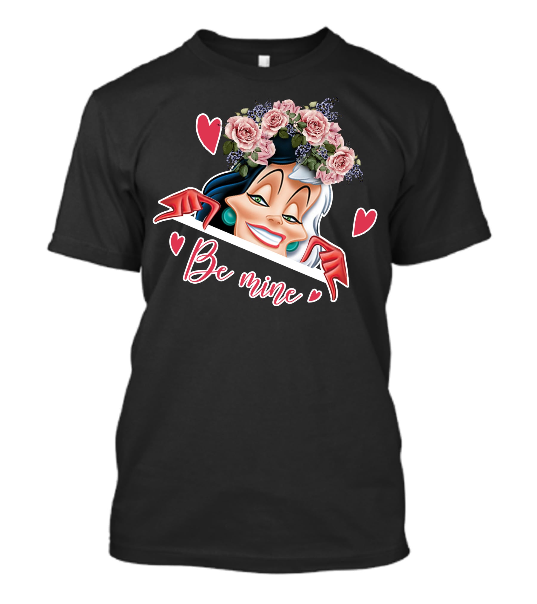 Cruella Be Mine Roses Hearts T-Shirt