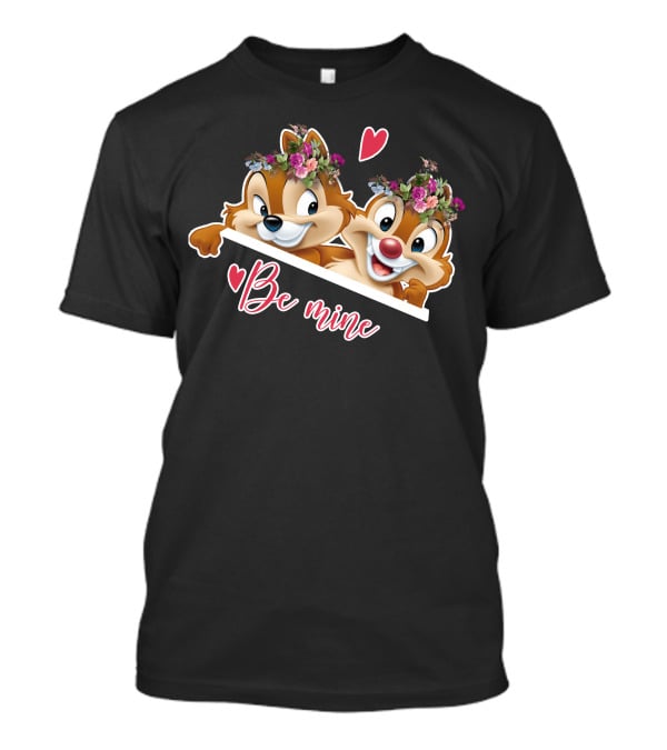Chip And Dale Be Mine Floral Heart T-Shirt