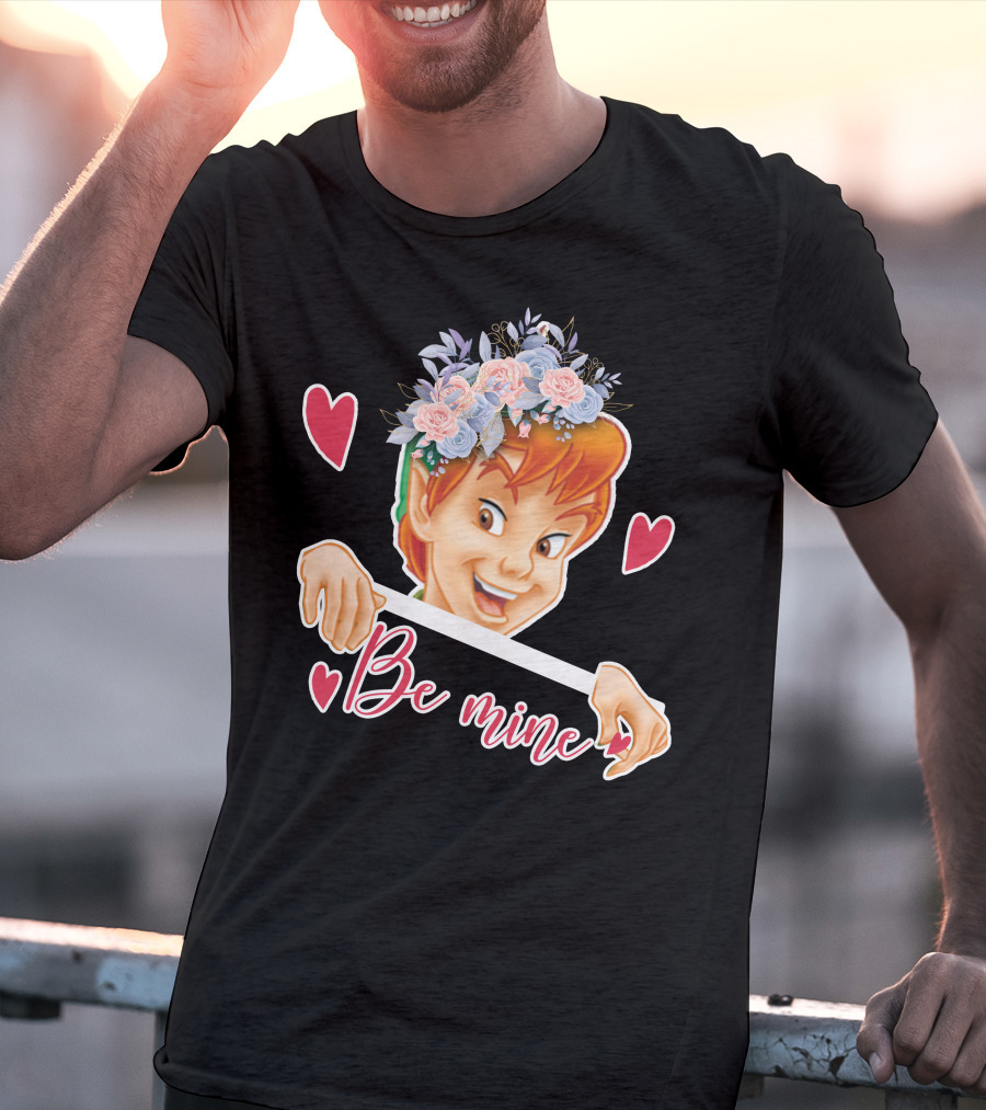 Peter Pan Be Mine Hearts Floral Crown T-Shirt