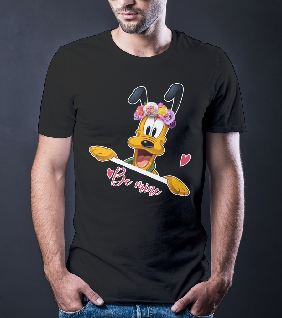 Be Mine Flower Crown Pluto Hearts T-Shirt