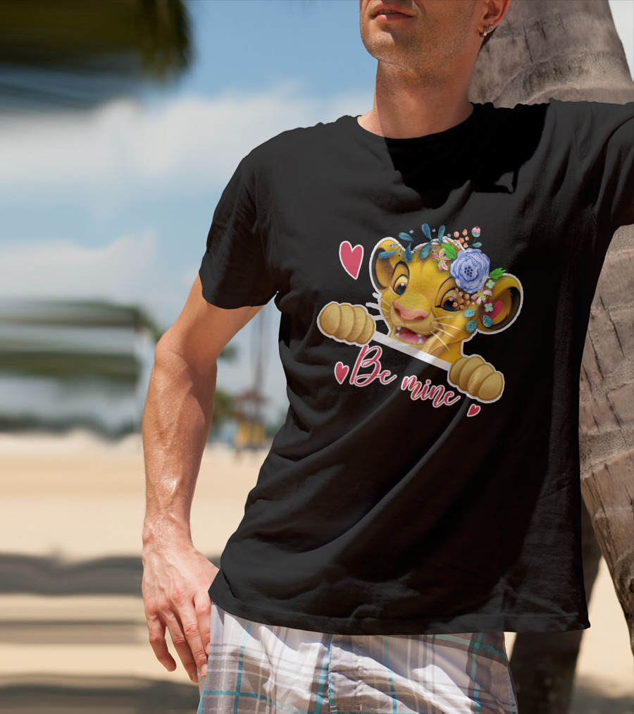 Simba Be Mine Floral Heart Lover T-Shirt