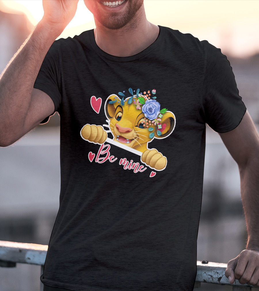 Simba Be Mine Floral Heart Lover T-Shirt