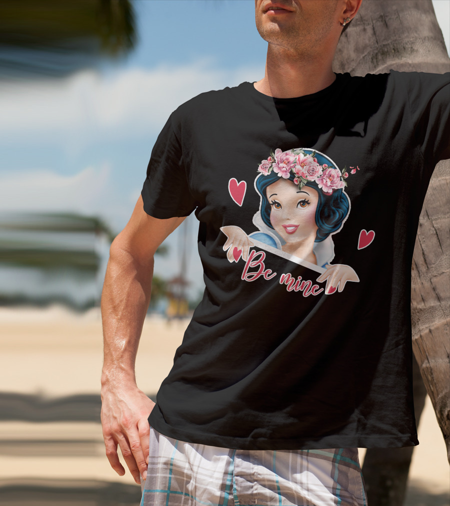 Snow White Be Mine Floral Heart T-Shirt
