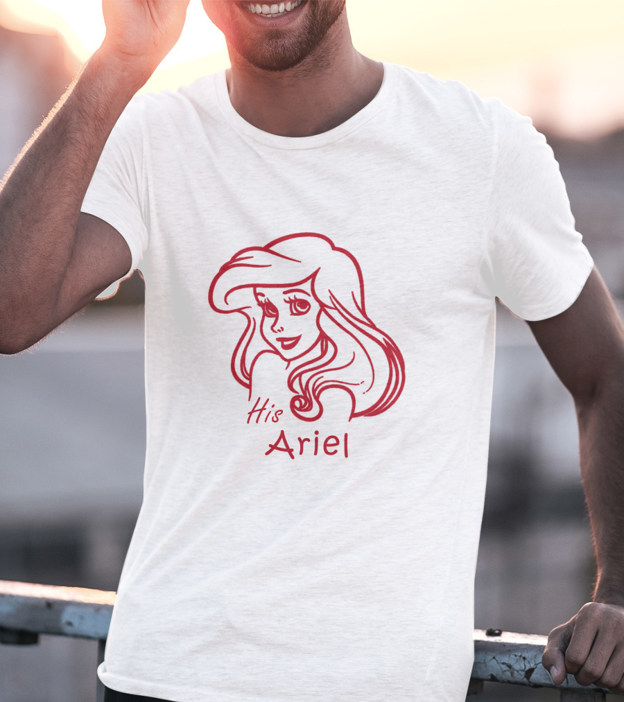 Disney His Ariel The Little Mermaid Character Sketch T-Shirt