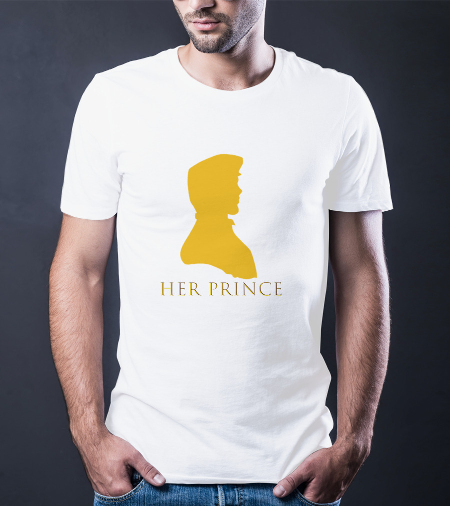 Her Prince Silhouette In Gold T-Shirt