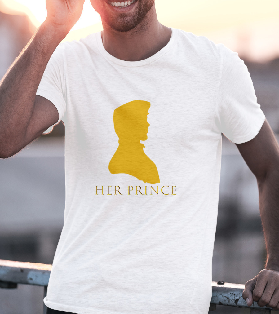 Her Prince Silhouette In Gold T-Shirt