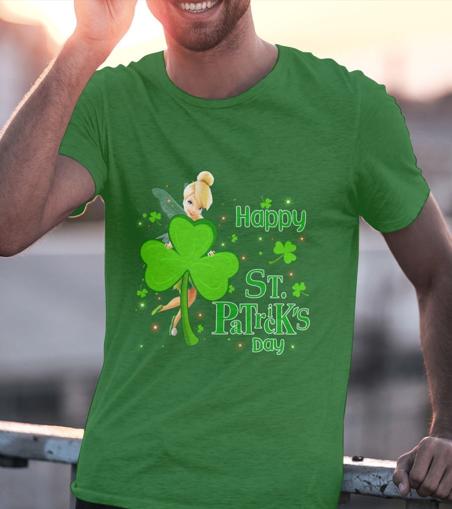 Happy St. Patrick's Day Tinkerbell Shamrock T-Shirt